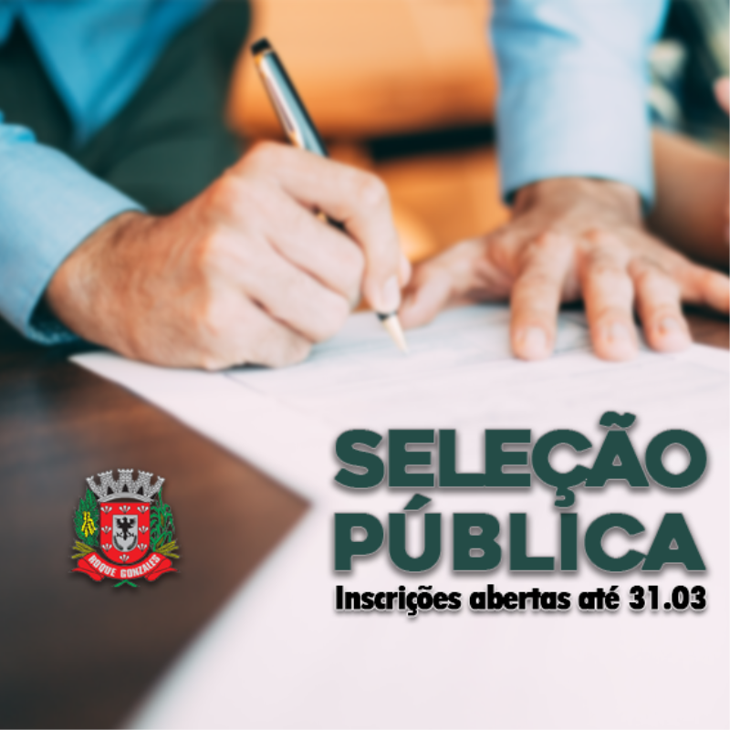 PREFEITURA MUNICIPAL ABRE INSCRIÇÕES PARA NOVA SELEÇÃO PÚBLICA