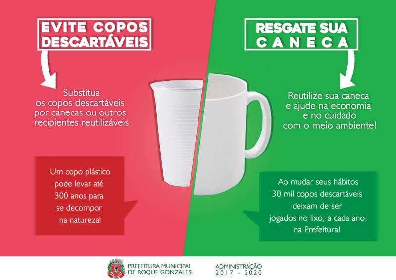 ADMINISTRAÇÃO MUNICIPAL LANÇA CAMPANHA INTERNA PARA REDUZIR O USO DE COPOS DESCARTÁVEIS
