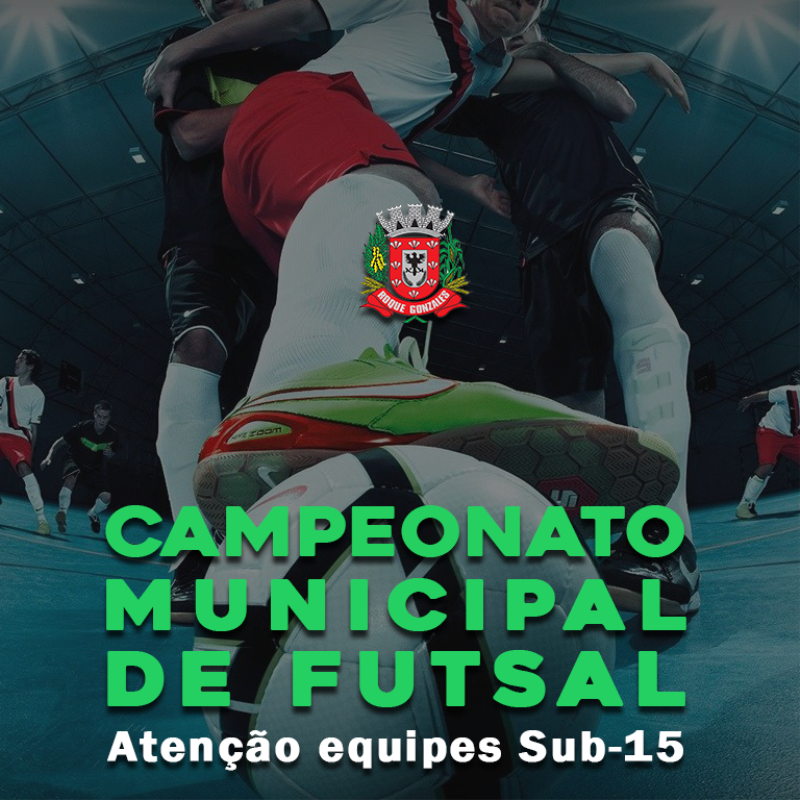 Equipes Sub-15 ainda podem inscrever-se no Campeonato Municipal de Futsal