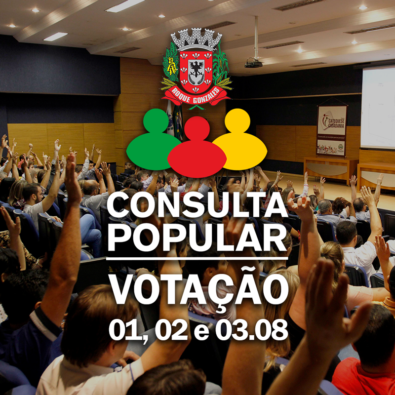 VOTAÇÃO DA CONSULTA POPULAR DEVE AJUDAR A ESCOLHER PROJETOS E AÇÕES PARA O MUNICÍPIO