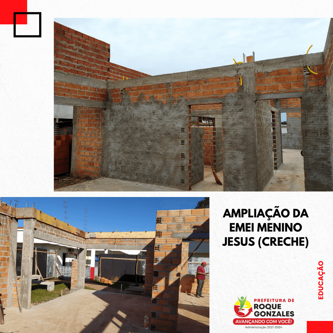 CONTINUAM AS OBRAS DA AMPLIAÇÃO DA CRECHE