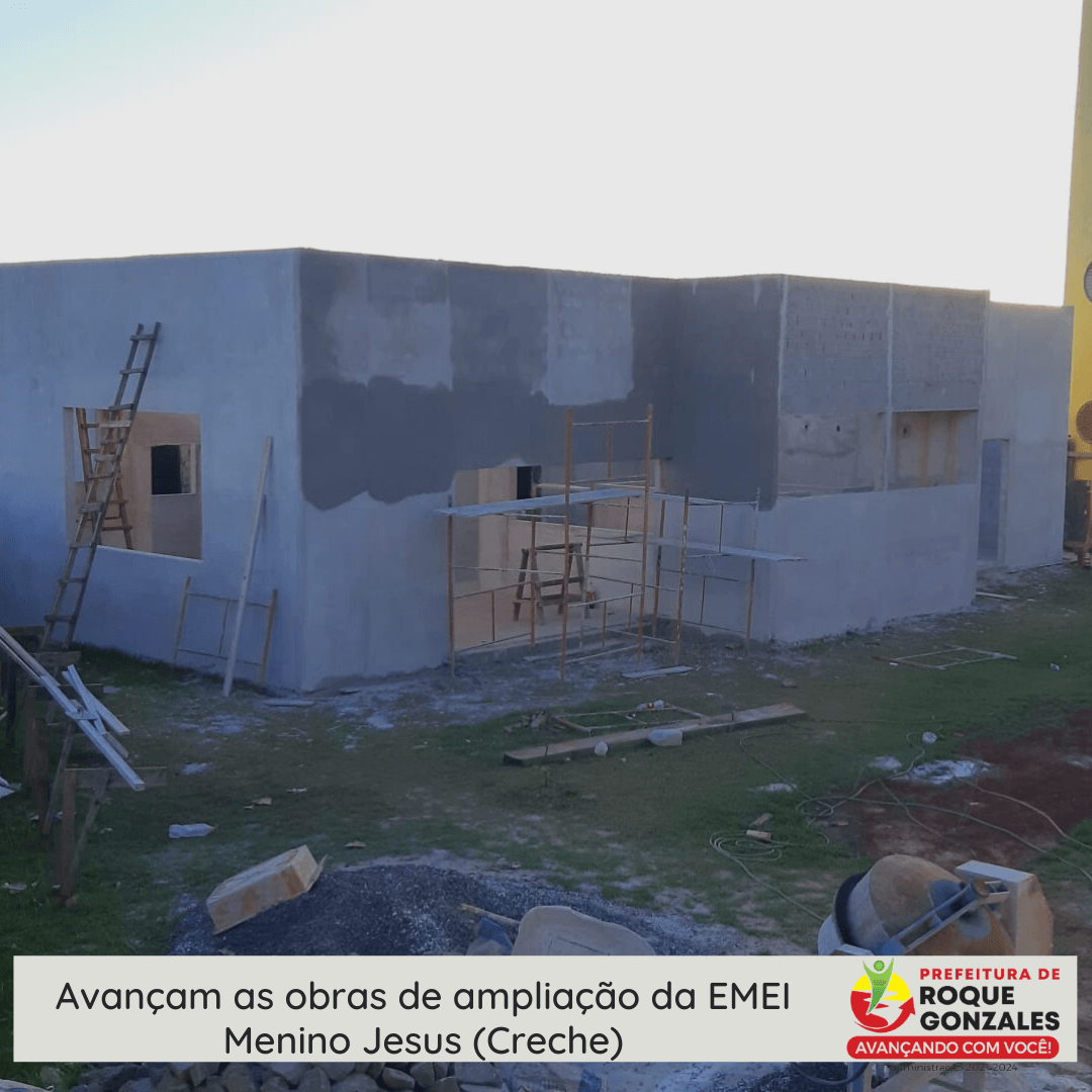 AVANÇAM AS OBRAS DE AMPLIAÇÃO NA CRECHE