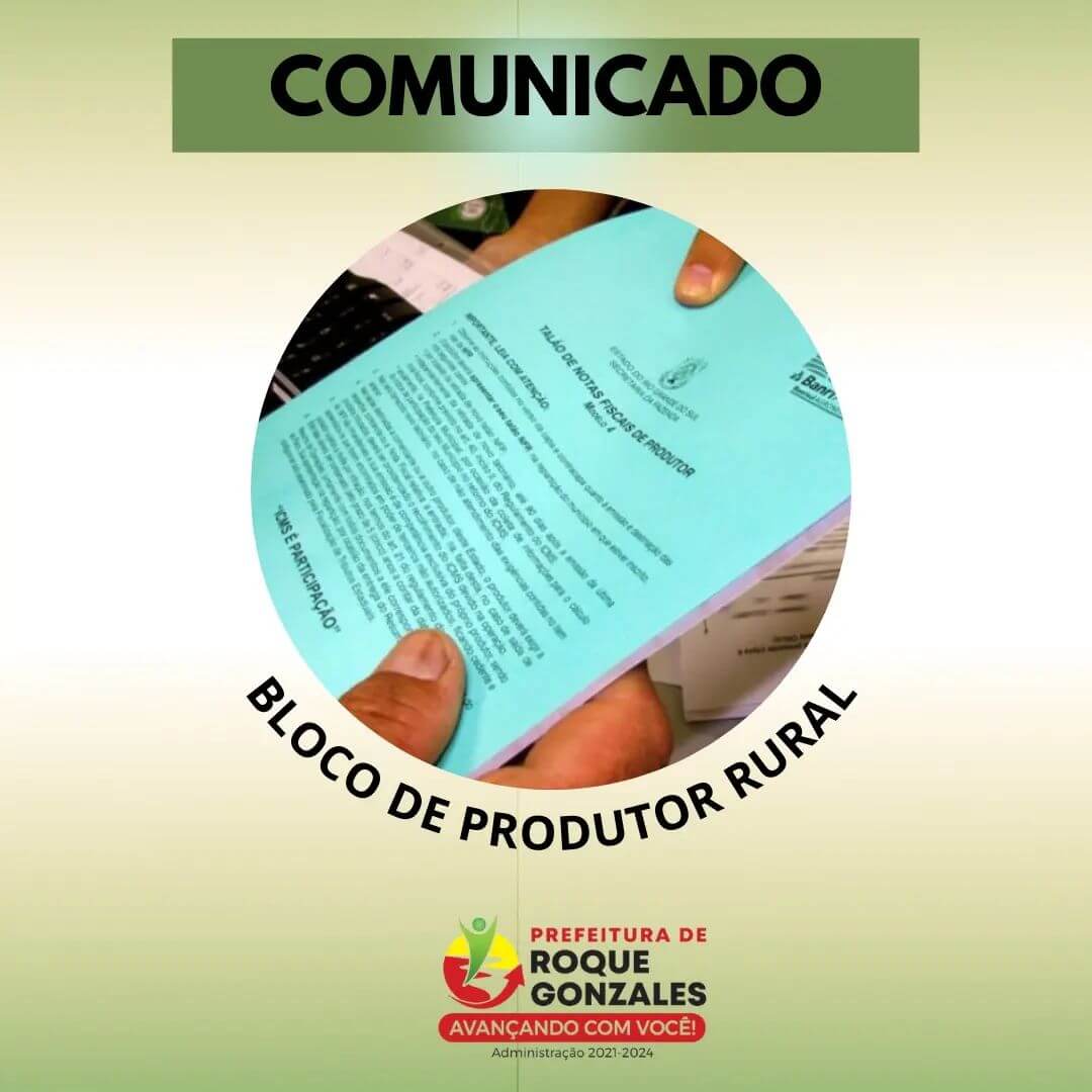 REVISÃO DO BLOCO DE PRODUTOR RURAL