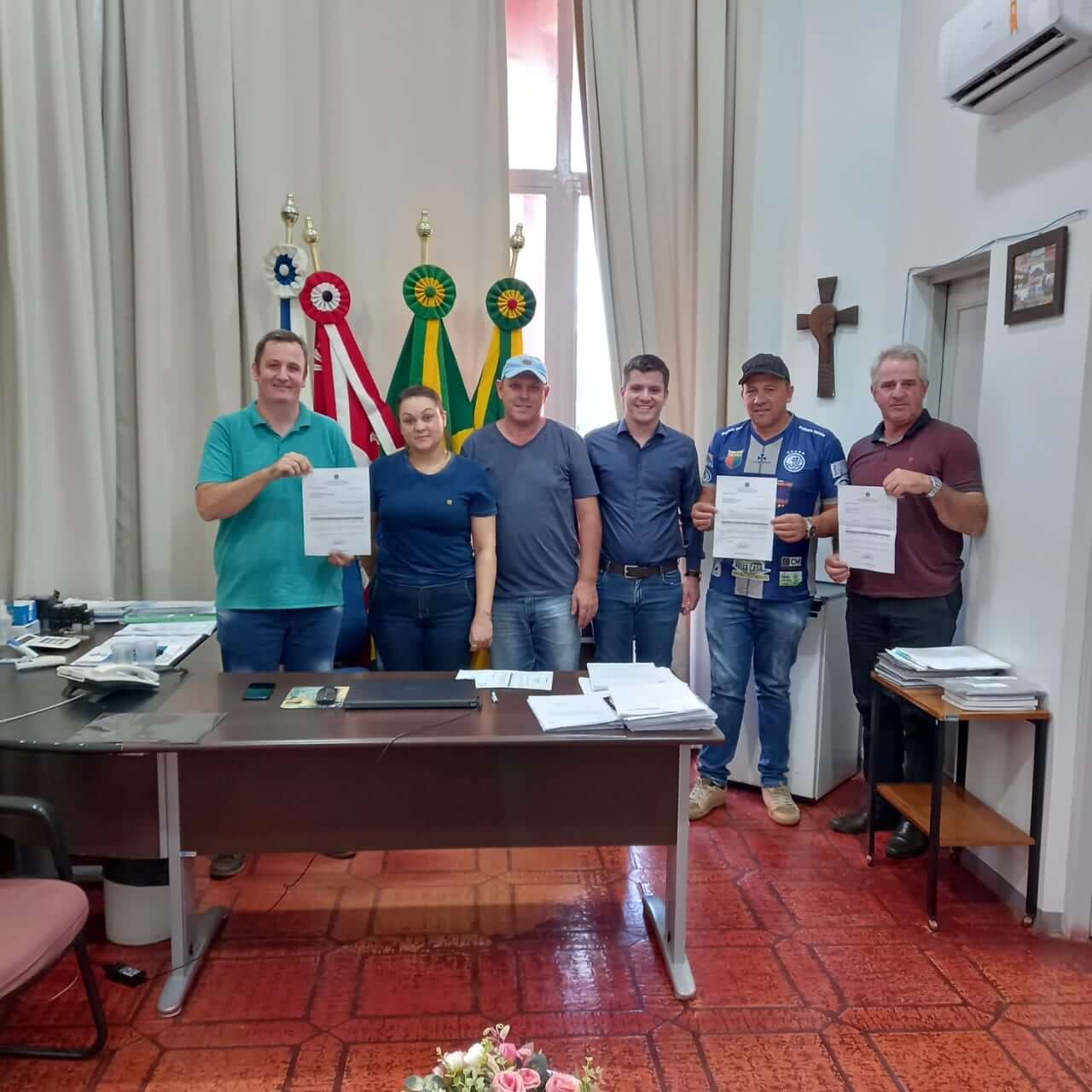 EXECUTIVO RECEBEU OS VEREADORES DO MDB DE ROQUE GONZALES