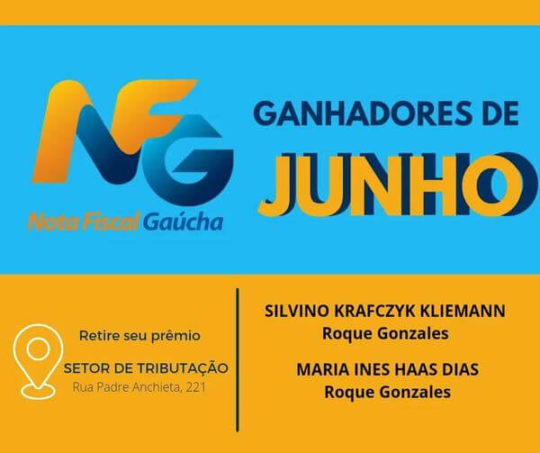 GANHADORES NOTA FISCAL GAÚCHA