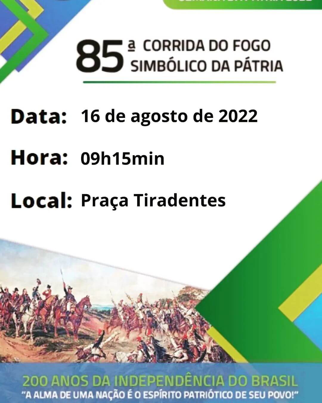 85ª CORRIDA DO FOGO SIMBÓLICO DA PÁTRIA 2022