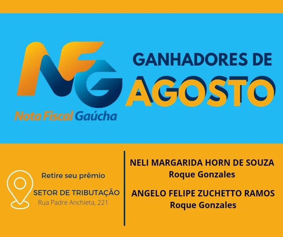 GANHADORES DA NFG DE ROQUE GONZALES