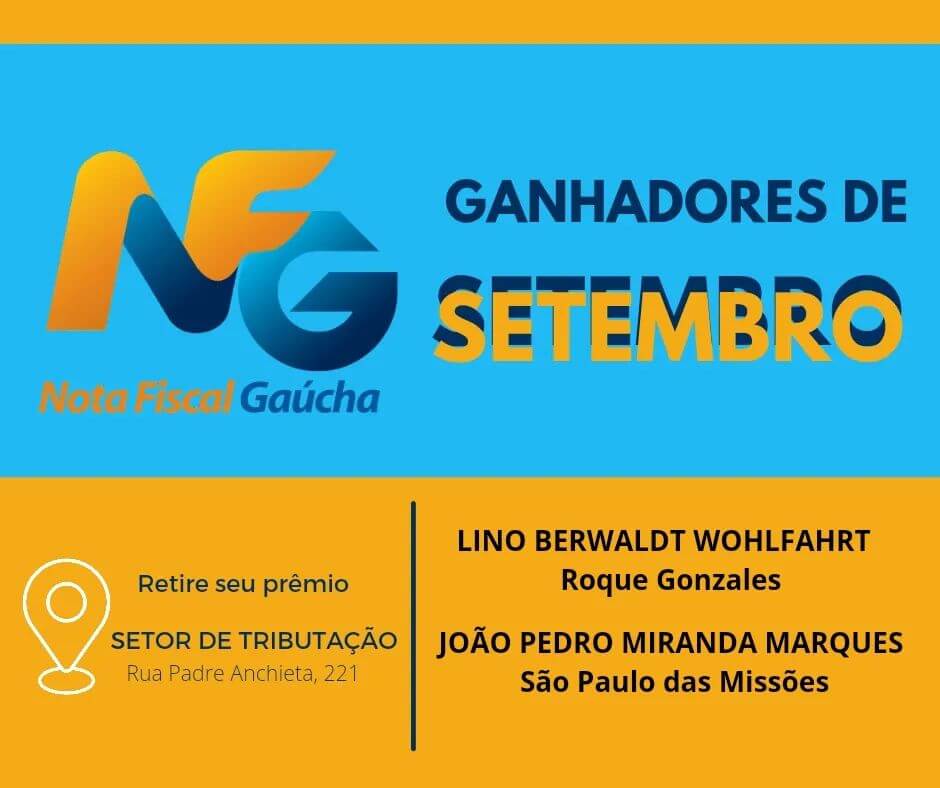 GANHADORES DA NFG DE ROQUE GONZALES