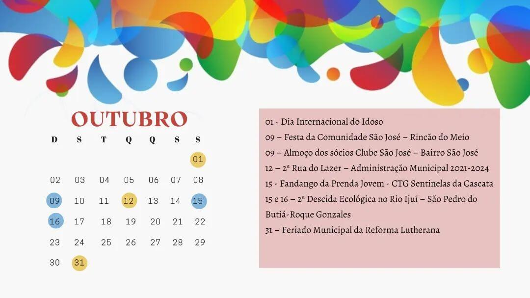 CALENDÁRIO DE EVENTOS 2022