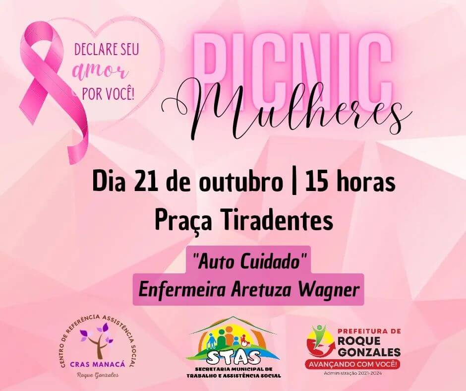 OUTUBRO ROSA: PICNIC DAS MULHERES