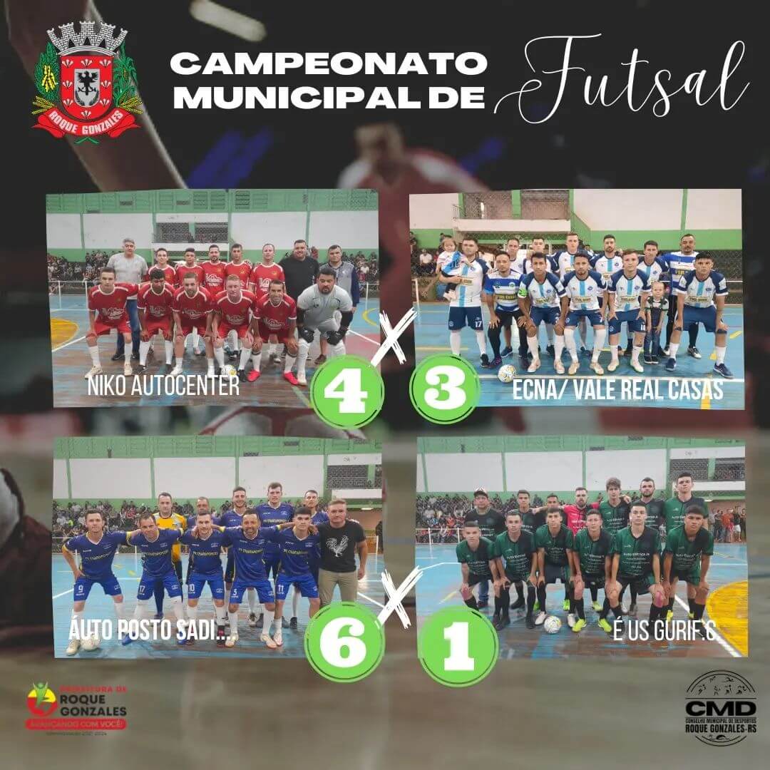 PLACAR DA 3ª RODADA DO CAMPEONATO DE FUTSAL