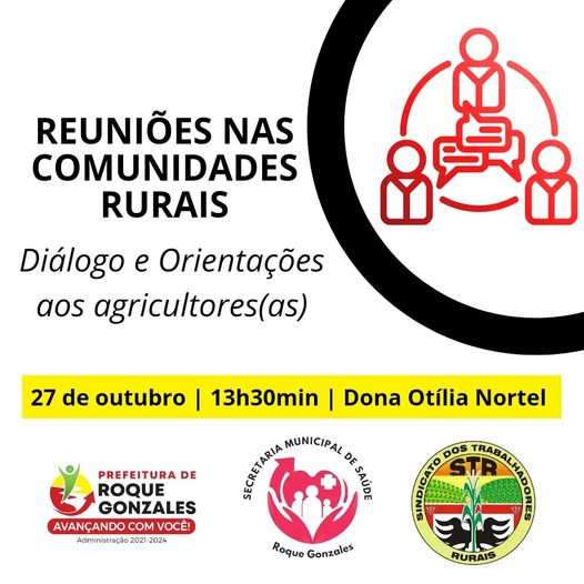 REUNIÕES NAS COMUNIDADES RURAIS