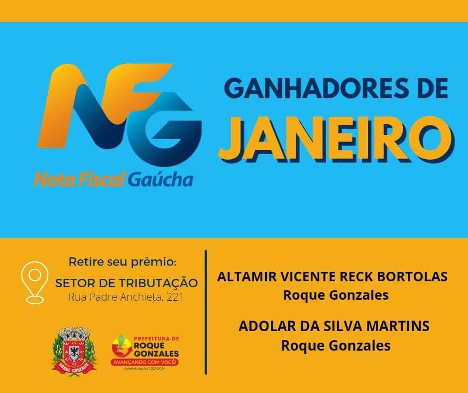 GANHADORES DA NFG DE ROQUE GONZALES 2023