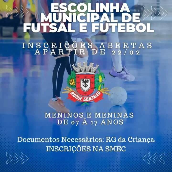 DEPARTAMENTO DE ESPORTES ABRE INSCRIÇÕES PARA ESCOLINHAS DE FUTEBOL