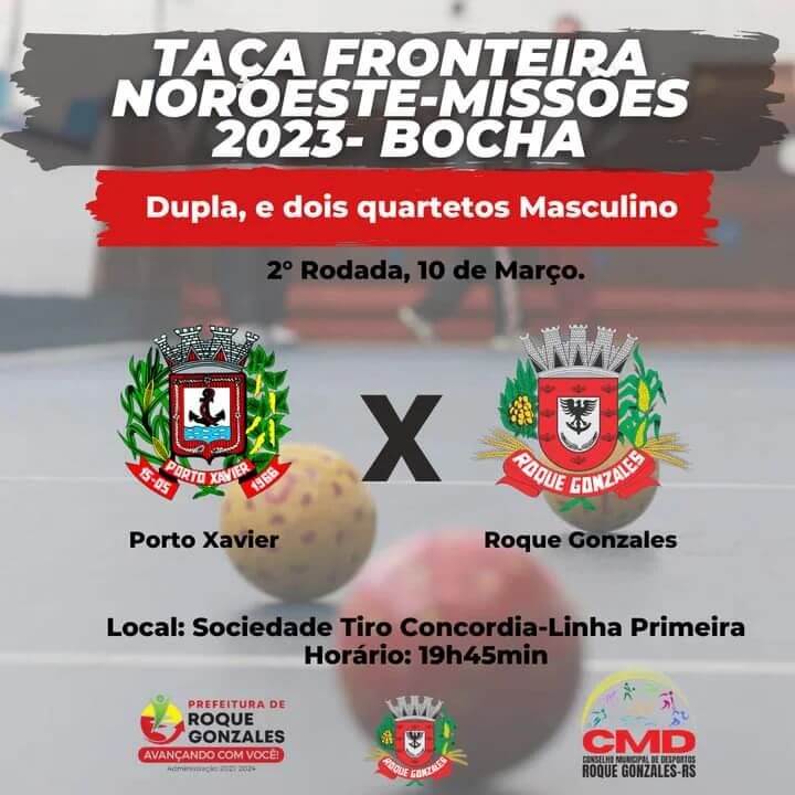 SEGUNDA RODADA DA TAÇA FRONTEIRA NOROESTE MISSÕES DE BOCHA
