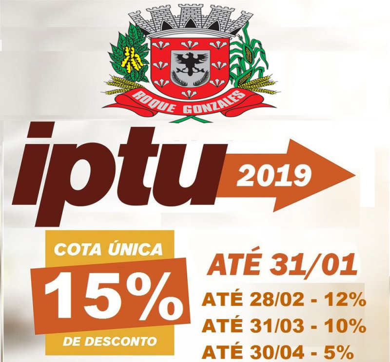 IPTU 2019 DISPONÍVEL PARA PAGAMENTO