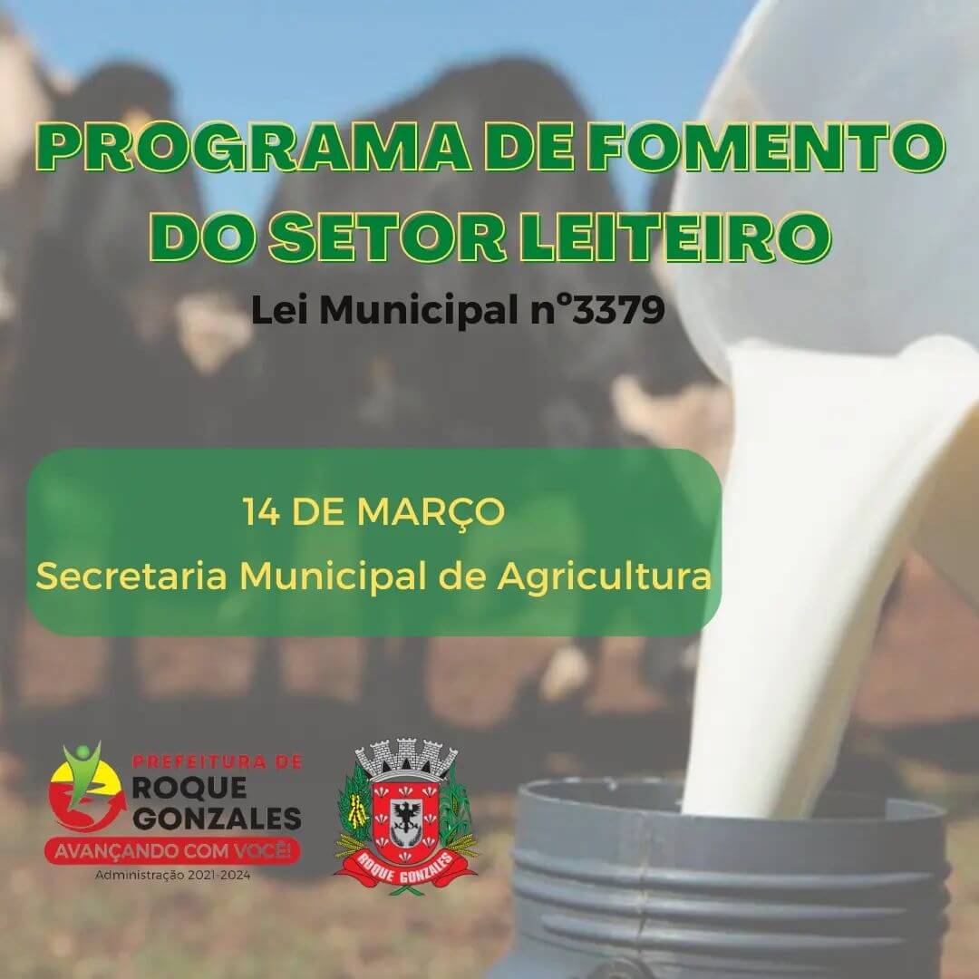 PROGRAMA MUNICIPAL DE FOMENTO AO SETOR LEITEIRO 2023