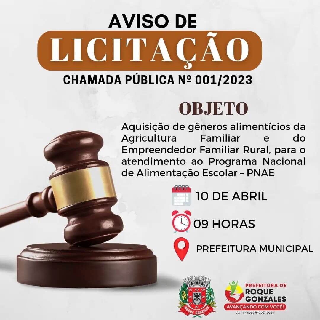 PREFEITURA ABRE NOVO PROCESSO LICITATÓRIO PARA AQUISIÇÃO DE GÊNEROS ALIMENTÍCIOS