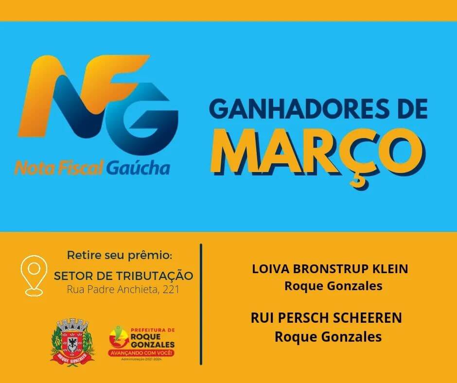 GANHADORES DA NFG DE ROQUE GONZALES