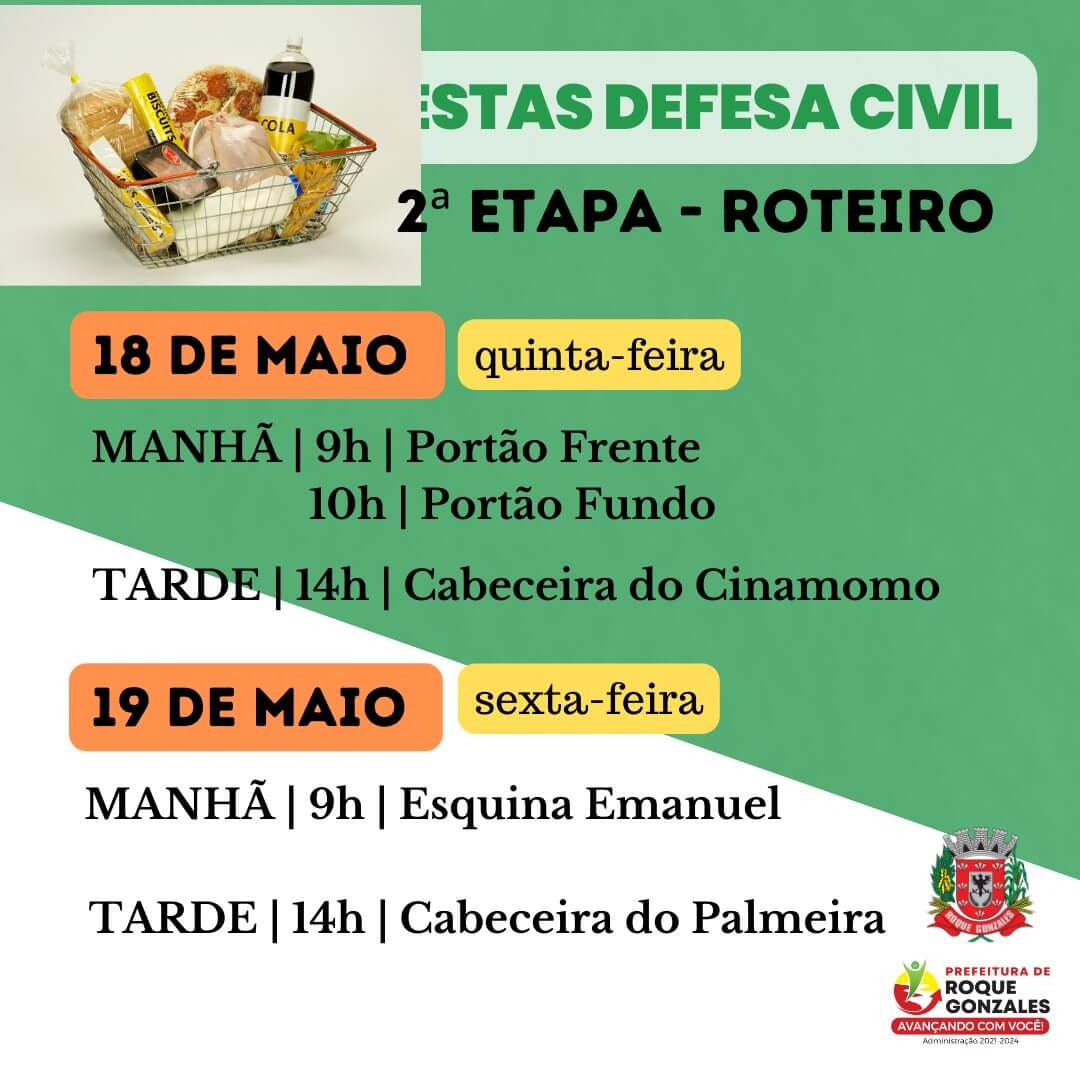 2ª ETAPA DAS CESTAS BÁSICAS DA DEFESA CIVIL