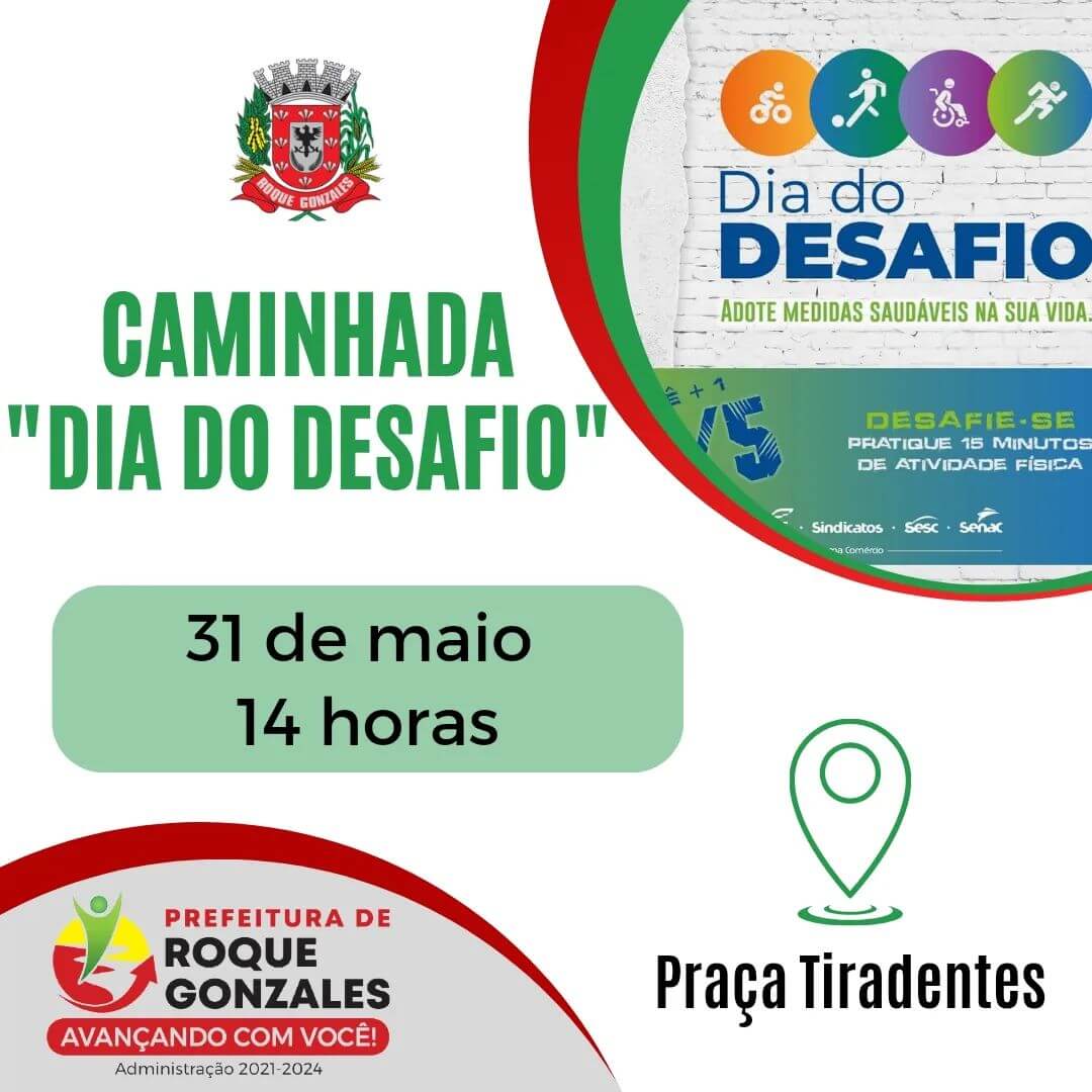 DIA DO DESAFIO - ADOTE MEDIDAS SAUDÁVEIS PARA SUA VIDA