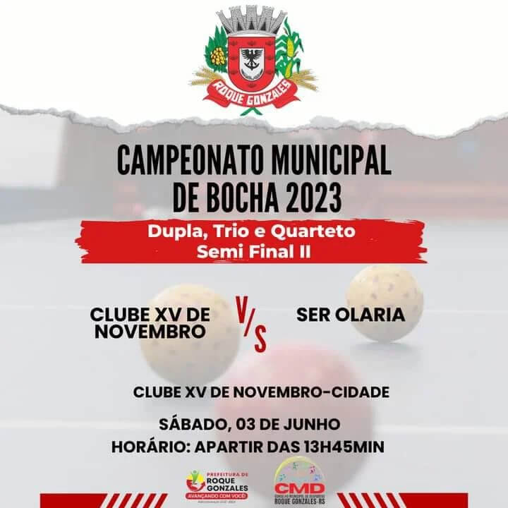 SEMI FINAIS DO CAMPEONATO MUNICIPAL DE BOCHA