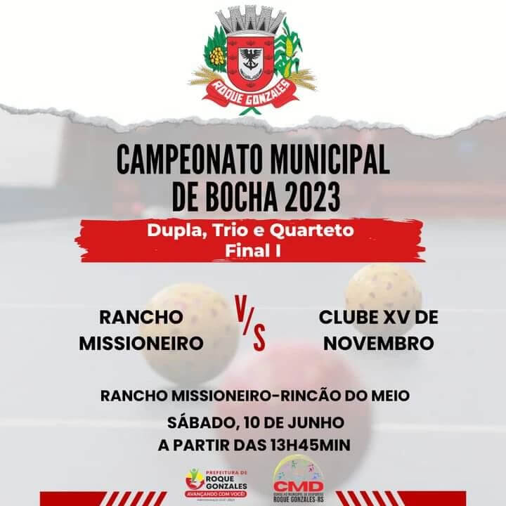 PRIMEIRA FINAL DO CAMPEONATO MUNICIPAL DE BOCHA