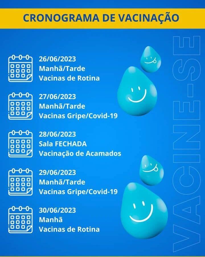 CRONOGRAMA DE VACINAÇÃO