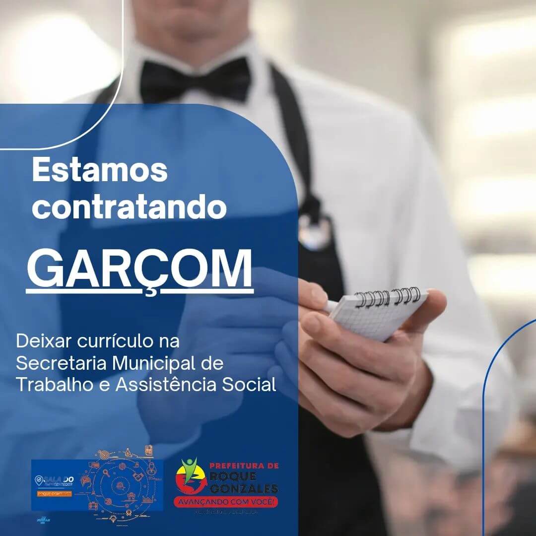 MAIS UMA OPORTUNIDADE DE TRABALHO NO MUNICÍPIO