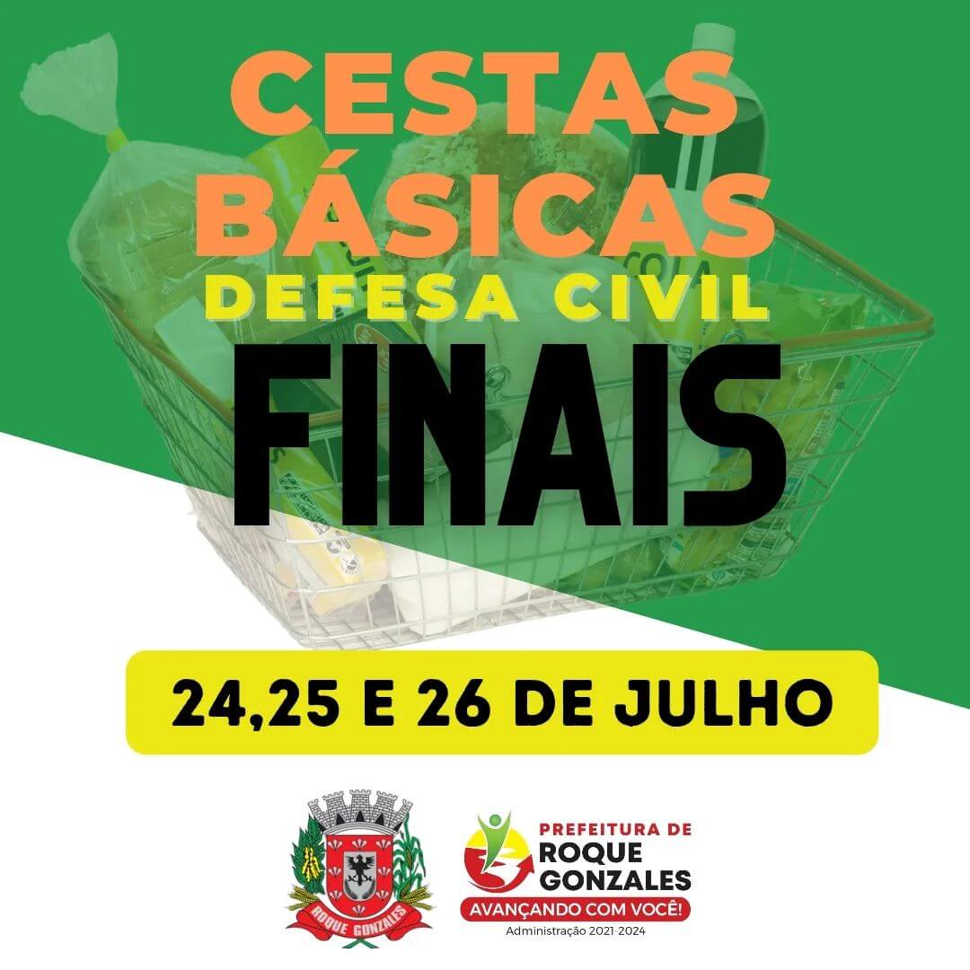 CESTAS BÁSICAS DA DEFESA CIVIL