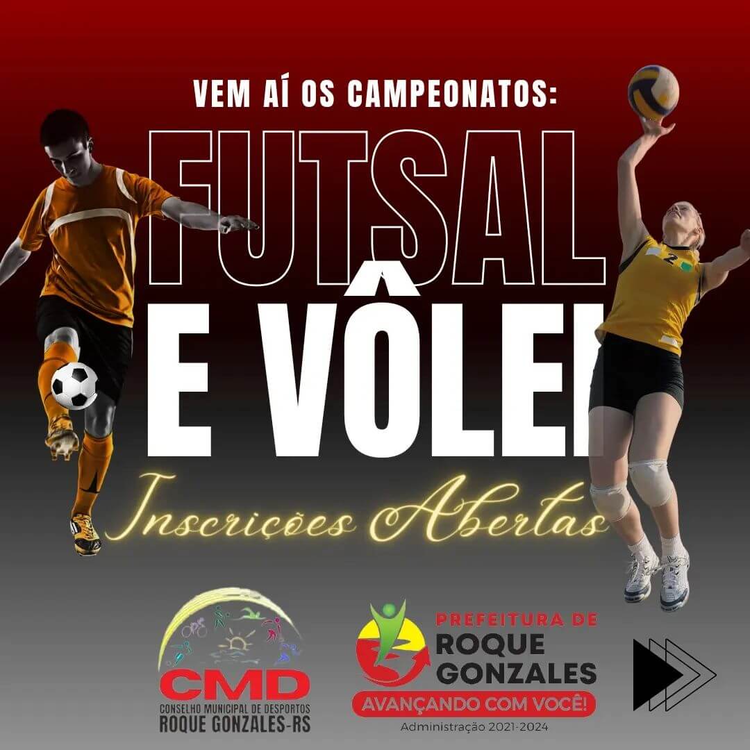 DEPARTAMENTO DE ESPORTES ABRE INSCRIÇÕES PARA OS CAMPEONATOS DE FUTSAL E VÔLEI