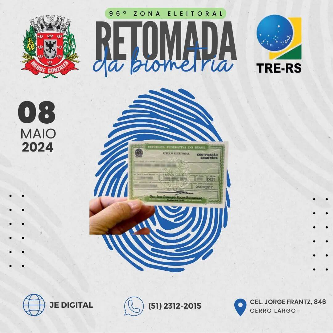 RETOMADA DE BIOMETRIA - 96° ZONA ELEITORAL