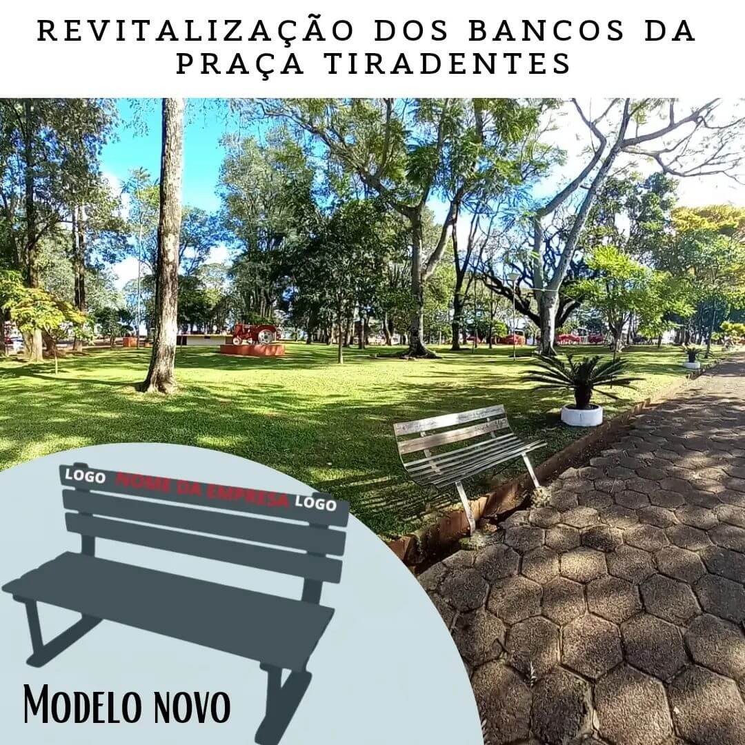 REVITALIZAÇÃO DOS BANCOS DA PRAÇA TIRADENTES