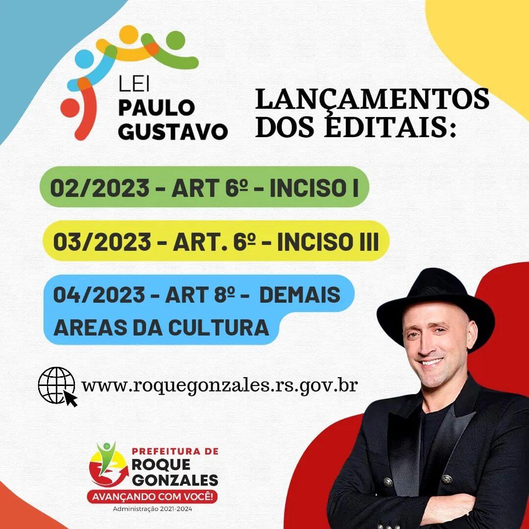 LANÇAMENTO DOS EDITAIS PARA A LEI PAULO GUSTAVO