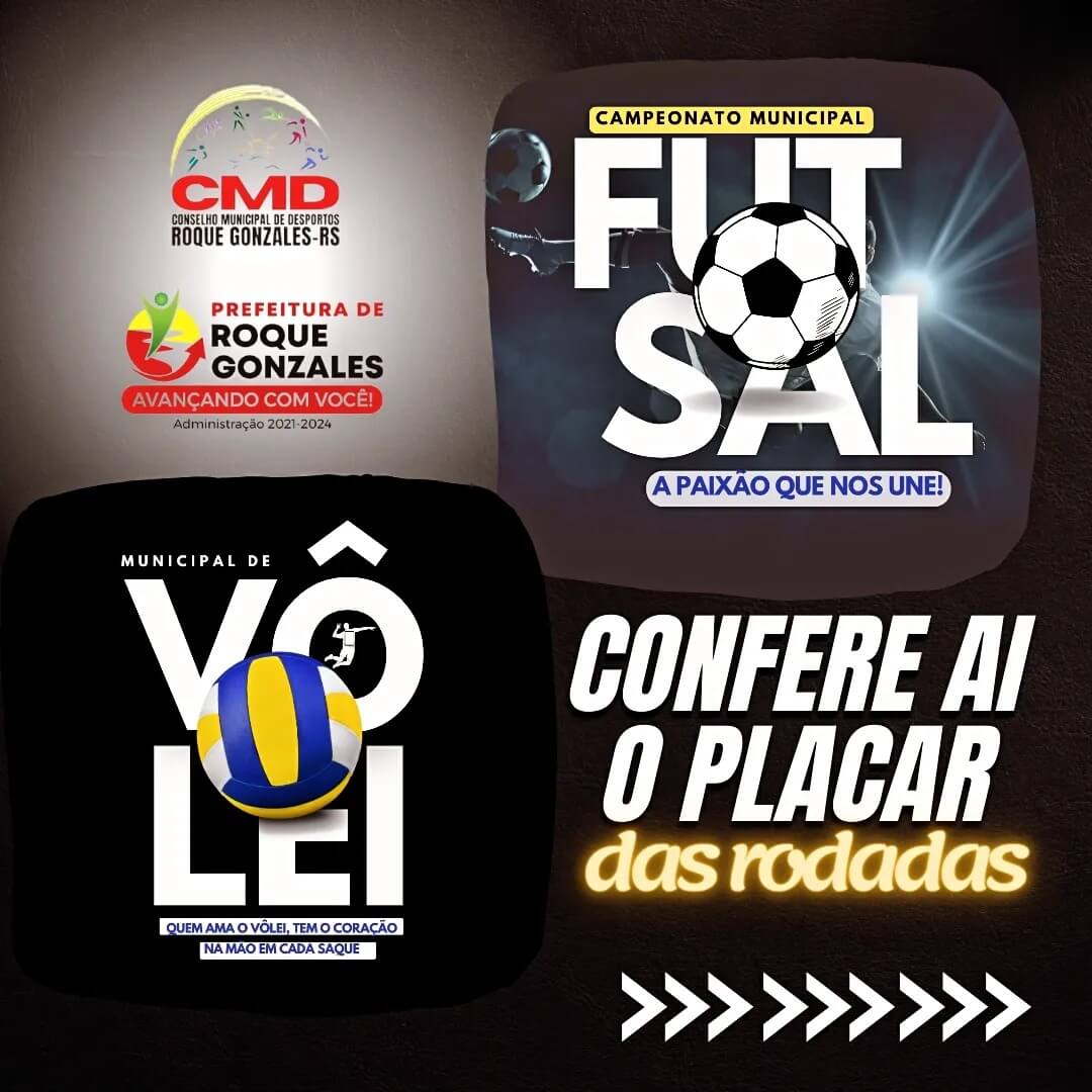 RODADAS DOS CAMPEONATOS DE VÔLEIBOL E FUTSAL