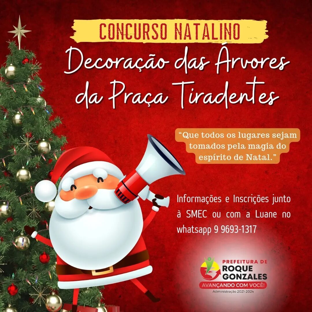 CONCURSO NATALINO DE DECORAÇÃO DAS ÁRVORES DA PRAÇA TIRADENTES