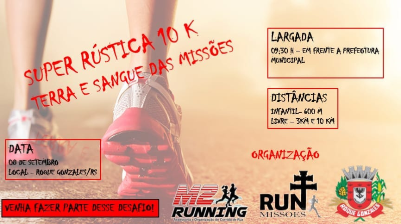 SETEMBRO SERÁ REALIZADA A 1°SUPER RÚSTICA TERRA E SANGUE DAS MISSÕES