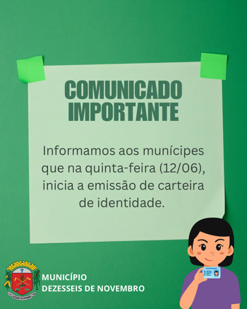 <p>Emiss&atilde;o de Identidade&nbsp;</p>