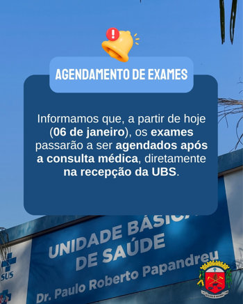 <p>AGENDAMENTO DE EXAMES</p>