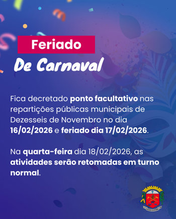 <p>HOR&Aacute;RIO DE CARNAVAL&nbsp;</p>
