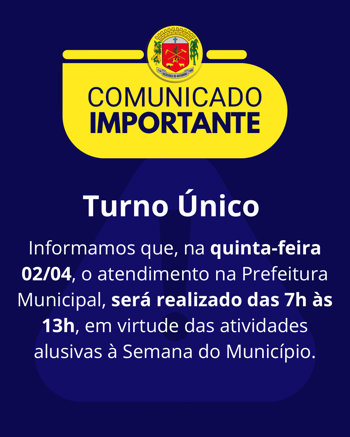 <p>AVISO DE TURNO ÚNICO </p>