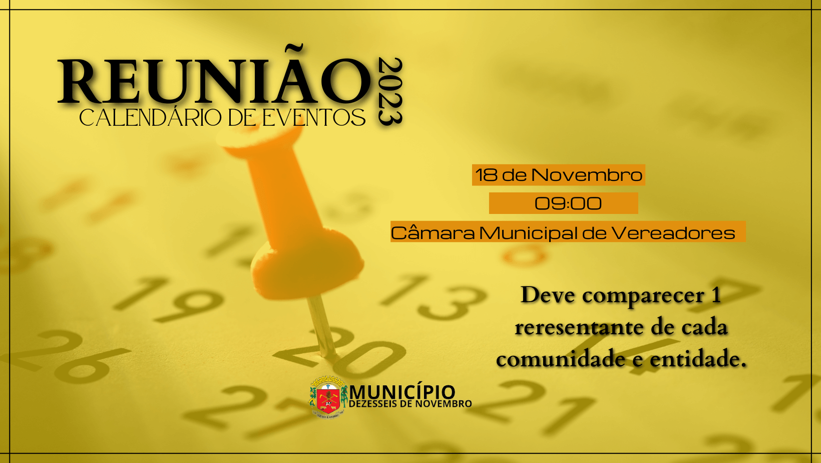 REUNIÃO CALENDÁRIO DE EVENTOS.