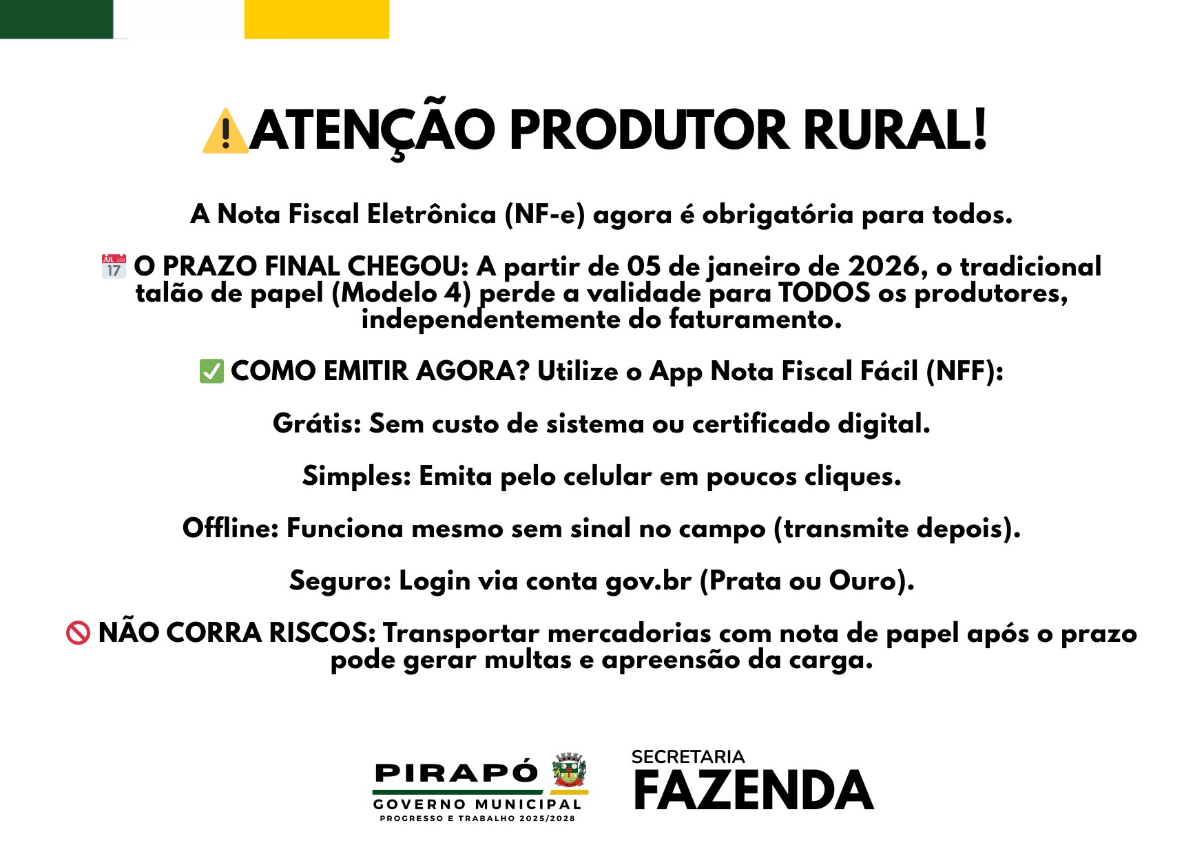 <p>NOVO MODELO PARA O USO DO BLOCO DE PRODUTOR RURAL</p>