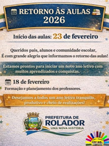 <p><strong>Retorno &agrave;s Aulas 2026 ✨📚</strong></p>
<p>&nbsp;</p>