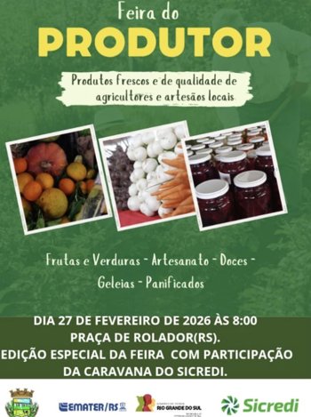 <p><strong>&nbsp;FEIRA DO PRODUTOR TER&Aacute; EDI&Ccedil;&Atilde;O ESPECIAL EM ROLADOR&nbsp;</strong></p>