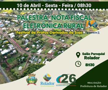 <p><strong>🌱 PALESTRA NOTA FISCAL ELETR&Ocirc;NICA - M&Ecirc;S DE ANIVERS&Aacute;RIO DE ROLADOR &ndash; 26 ANOS &ndash; 🎉</strong><br />&nbsp;</p>
