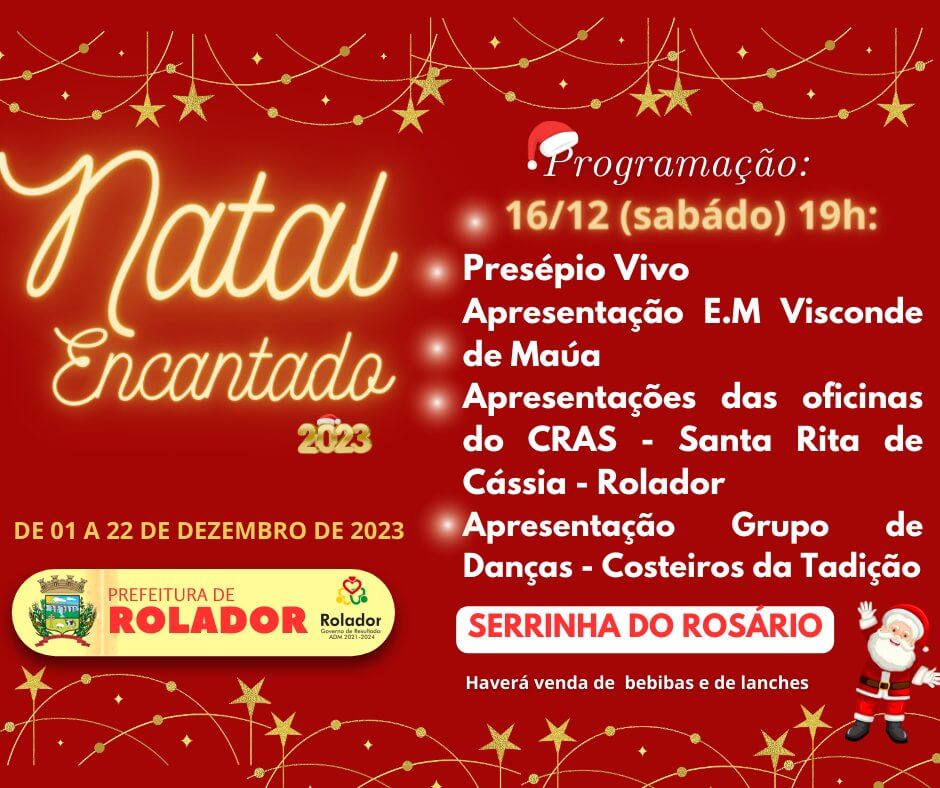  PROGRAMAÇÃO NATALINA 2023 - "NATAL ENCANTADO" - SERRINHA DO ROSÁRIO