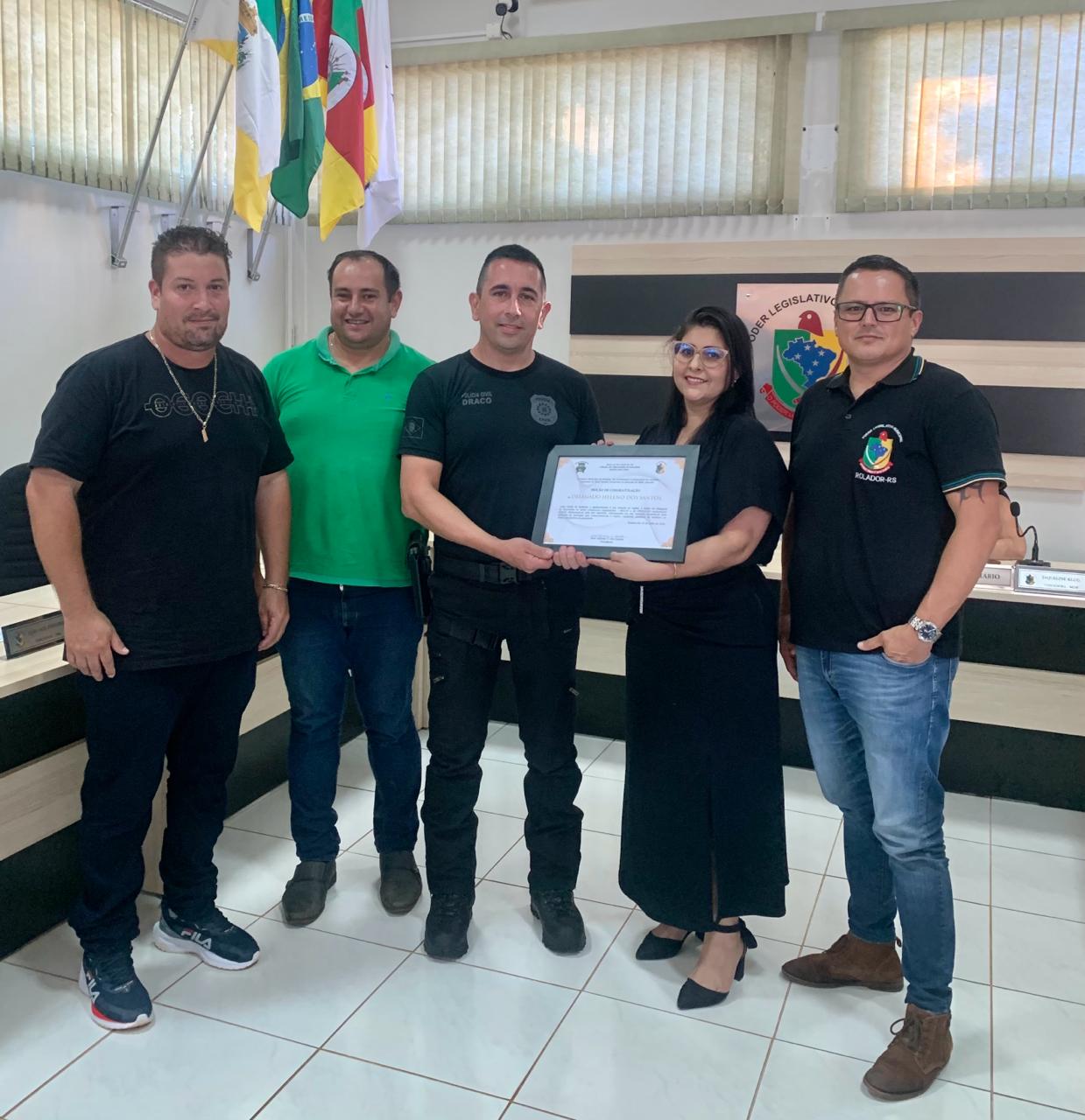 HOMENAGEM AO DELEGADO HELENO DOS SANTOS E DRACO SLG