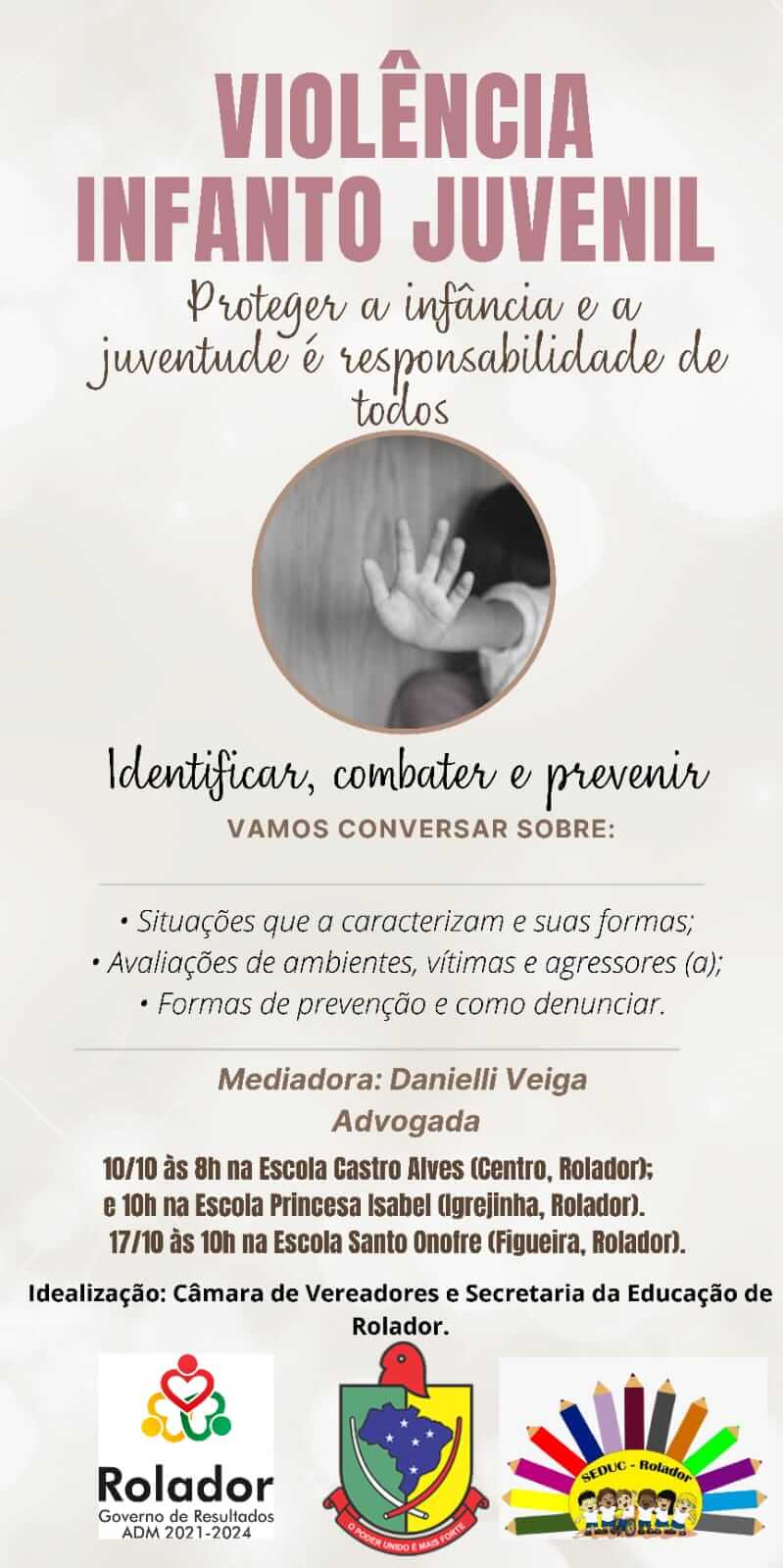 A infância e a juventude é responsabilidade de todos! Vamos conversar?