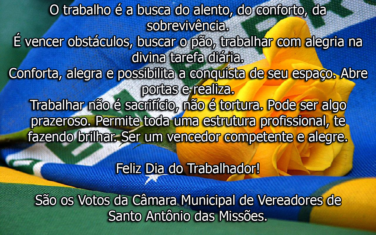 Feliz Dia do Trabalhador